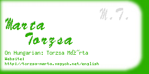 marta torzsa business card